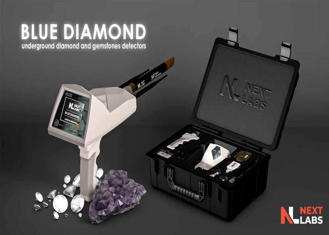 Blue Diamond Long Range Gemstones Detector - New 2023